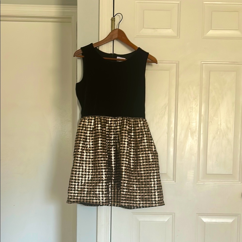 Stylish Black and Gold Kids Dress
